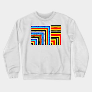 Colourful Vertical Stripes both ways Crewneck Sweatshirt